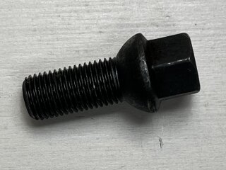 Radschraube Kugelbund M14 x 1,5 x 28 mm R12 SW17  schwarz