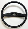 VW T3 Lenkrad Glatt/Perforiert schwarz Naht Hellblau 46cm