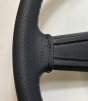 VW T3 Lenkrad Glatt/Perforiert schwarz Naht Hellblau 46cm