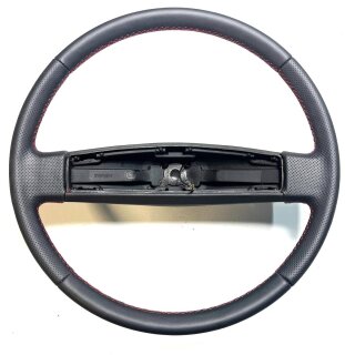 VW T3 Lenkrad Multivan glatt/perforiert 45 cm Naht Rot