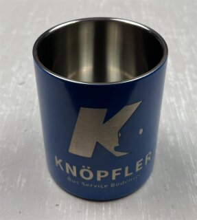 Bus Service Bodensee Knöpfler Becher blau 0,3l